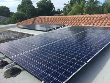 Project photos Solar electric project and solar hot water heater