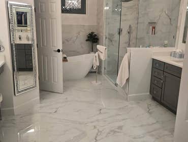 ​Modern Master Bathroom Remodel - Full Tile Installation