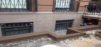 Photo(s) from High Tech Construction NY masonry work, new construction, brownstone project, stoop