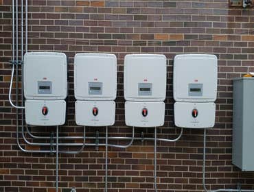 St. Jude Solar project 34 KW grid tied solar project completed on the roof of St Jude Thaddeus School in Havre, Mt. Project was completed with USB gran