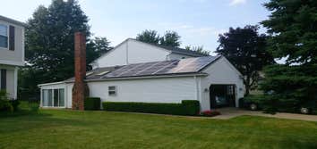 Solar on home Roof top installation on the side of the house.