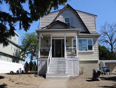 Photos by P&g Painting LLC #2 Pressure wash the surface to remove the mold and dirt and apply two coats of paint.