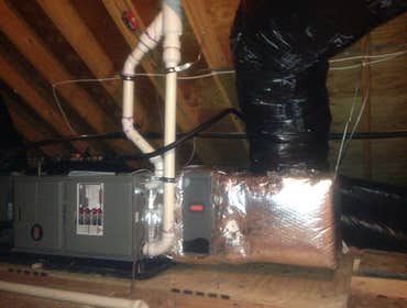 Attic HVAC system install