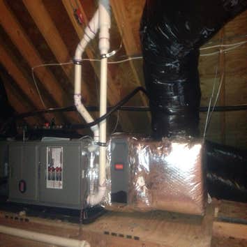 Attic HVAC system install