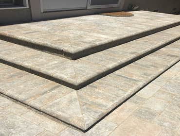 Photos by D C S Interlocking Pavers #1 Pavers, deck, water fountain