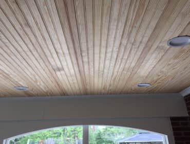 Custom ceiling beadboard