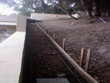hillside drainage-retain wall
