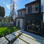 Smooth stucco with wood siding