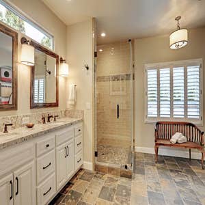 Bathroom makeover in Fremont This was a large bathroom remodel, our clients wanted to get rid of the tub and make the space more open yet have a...
