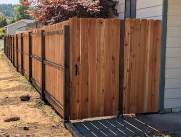 Photos by Mt Olympus Home Services LLC #1 Old growth cedar fence milled here by some gentlemen and sequim. We pulled this tree out of the woods to be a