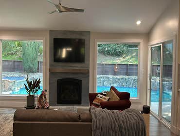 Photos by Low Price Window Tint #1 Window Film installation for solar protection and privacy in a Livermore CA home.
