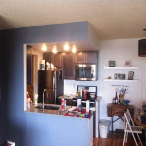 Small Kitchen Apartment Remodel: Remove wall to open up 3743: looking into kitchen from the front door
3744: looking at the kitchen from the...