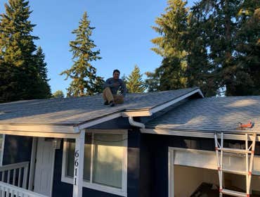 working on the roof