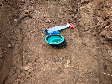 220 feet of Storm Sewer Install 200 feet of storm sewer connecting to 5 down spouts