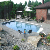 Project photos from Cochenour Concrete 16' X 30' RECTANGLE - EXPOSED AGGREGATE PATIO