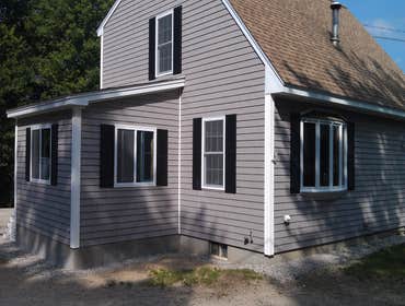 New Home * Vinyl exterior cedar impressions , Azec Trim, Azec decking, Composite railings worry free
* Cedar shake replacement, New architectural roo