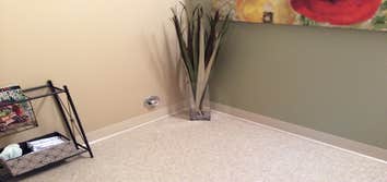 GBA bath remodel Panted and textured walls with installation of new vanity and mirror. Replaced old vinyl flooring with Armstrong tiles.