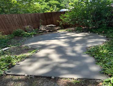 Backyard driveway