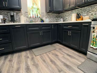 Photos by Remolding Home Services LLC #5 Tile backsplash
Install tile
Paint kitchen
Apply new hardware