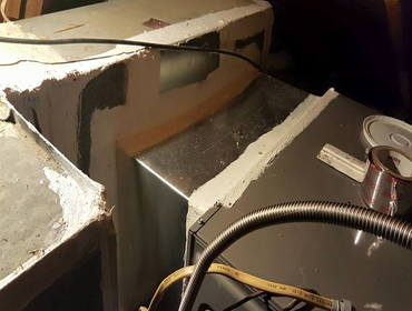 Metal plenum fabrication.
