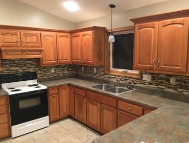 Tile Bathrooms floors and backsplash