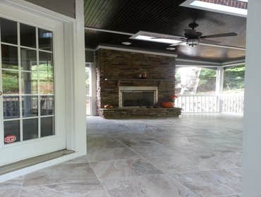 Screen Porch and Fireplace