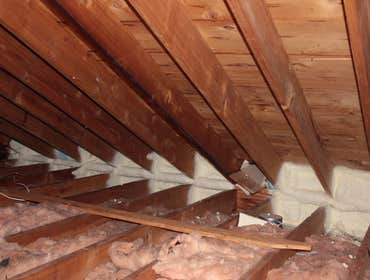 Eaves and air sealing spray