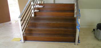 Ipe sand & finish stairs