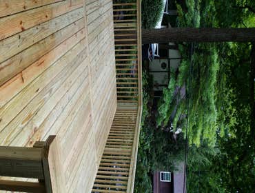 new pressure treated deck