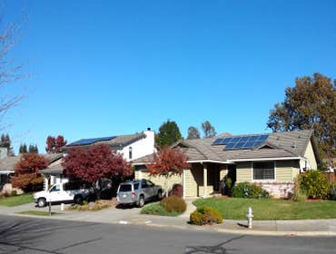 Installations Green Stock Solar ground-mounts and installations on comp, tile, and metal roofs!