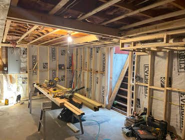 Basement Finish – Playroom Conversion Basement Finish – Playroom Conversion
This basement transformation turned an unfinished space into a bright, fun