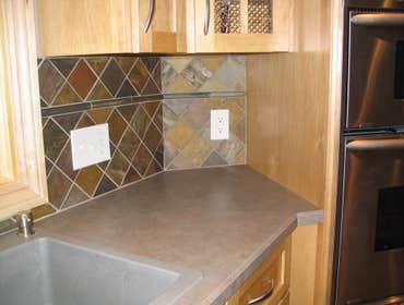 Custom Slate Backsplash