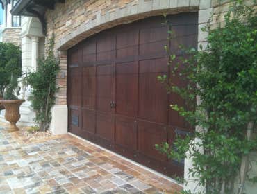 Garage doors wood design