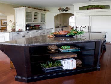 Black Island White Kitchen