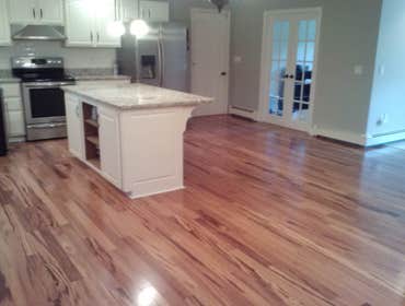 Installed Pre-Finished Hardwood Flooring (Bellawood Brazilian Koa) that our client purchased at Lumber Liquidators SCOPE OF WORK for this 2014 Project: