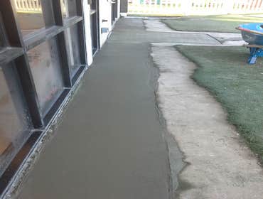 Concrete cap over 10" pipe