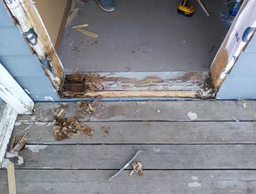 Deck & Exterior Door Project Walk around deck-green treated
Remove and Install 2 exterior doors
Remove and replace 2 storm doors
Install Roof Vents 