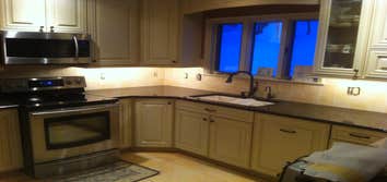 installed kitchen granite