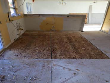 kitchen during remodel