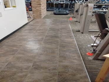 Anytime Fitness These are some pics from a few of the recent floor and wall tile projects at some Madison area Anytime Fitness clubs.
