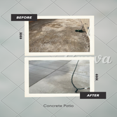 Concrete Patio Home Concrete Patio 700 SF with 4-inch-thick concrete slab. Some leveling and grading work must be done before we pour the concrete.