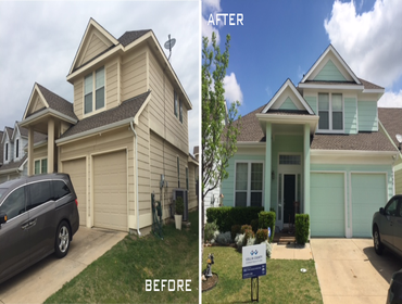 Roof Replacement and Exterior Paint A Before & After of one of our recent projects in McKinney - Installed a new roof with GAF Timberline HD - Weathere