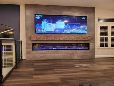 Fireplace wall