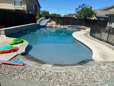 Photos by Dl Pools & Spa #1 Pool remodel & landscape done in Tracy, Ca.