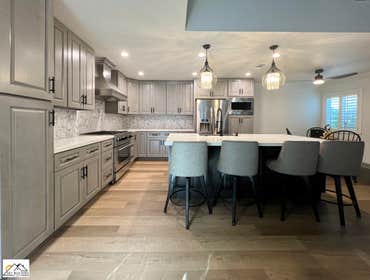 Modern Kitchen remodeling REMOVE WALL FOR OPEN CONCEPT Complete kitchen transformation! With full blueprints and plans, we removed a load bearing wall