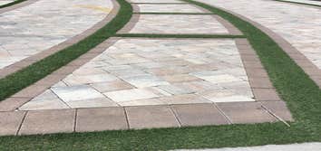 Pavers and grass