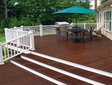 Photos by Loudoun Decks #1 Beautiful Trex composite deck designed for comfort and durability. Featuring fade-resistant boards, strong substructure, and