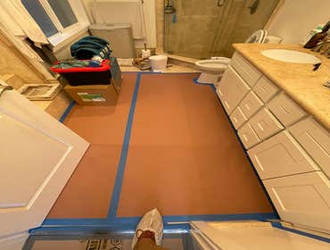 Heavy paper floor covering