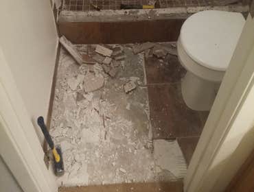 Photos from Love Remodeling Llc Built in custom entertainment center and custom oak floating shelves