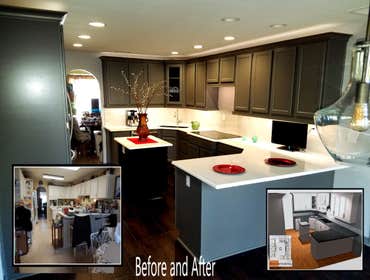 Killearn Lakes Kitchen Remodel New Craftsman style cabinets, Quartz Counters and Floors